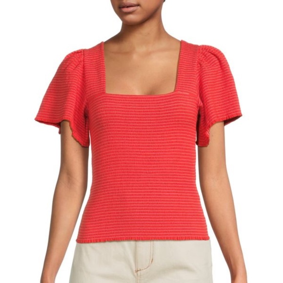 Nation LTD Scarlett smocked top XS - Picture 2 of 11